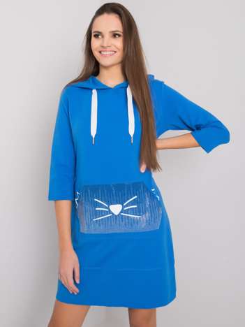 Anne Dark Blue Sweatshirt Dress 