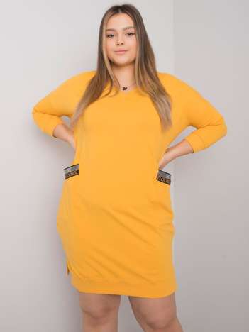 Yellow Plus Size Dress with Susan Pockets 