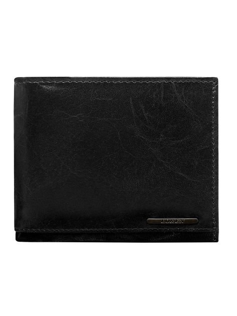 Black wallet for man without clasp with RFID system