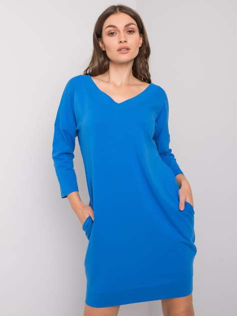 Dark Blue Abijah Cotton Dress