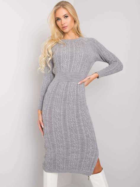Grey knit dress Ellada RUE PARIS