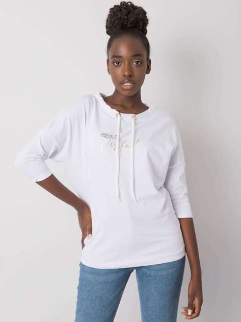 White blouse for women with Glow inscription
